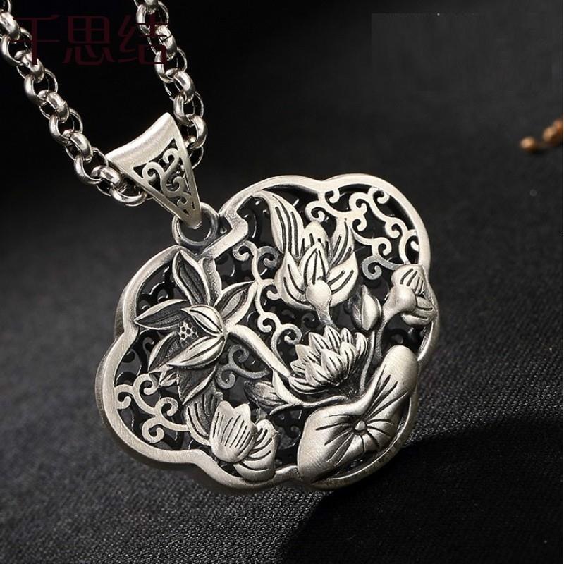 Original Designer Craftsmanship To Create A Retro Lotus Wishful Long Necklace Pendant Charm Lady   Jewelry