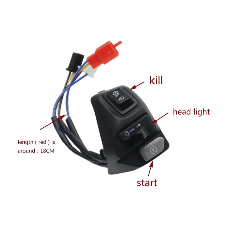 LMoDri Motorcycle Controller Switches Horn Turn Signal Fog Lamp Light Start Handlebar Switch Buttons For Yamaha NVX155