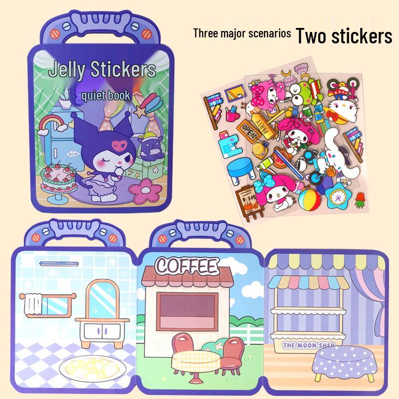 

Bear Pizzeria Quiet Book Stickers: DIY Educational Jelly Stickers for Kids