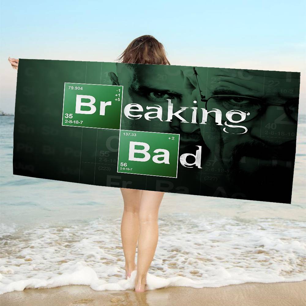 Movies B-Breaking B-Bad Beach Towel Colorful Bath Towels for Girl Microfiber Quick Dry Custom Sand Free Beach Yoga Spa Gym Pool