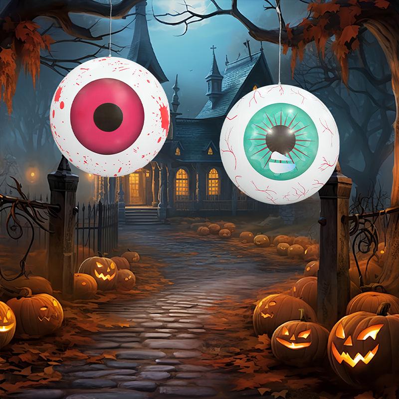 Halloween Inflatable Bloodshot Eyeball Pendant for Spooky Decor