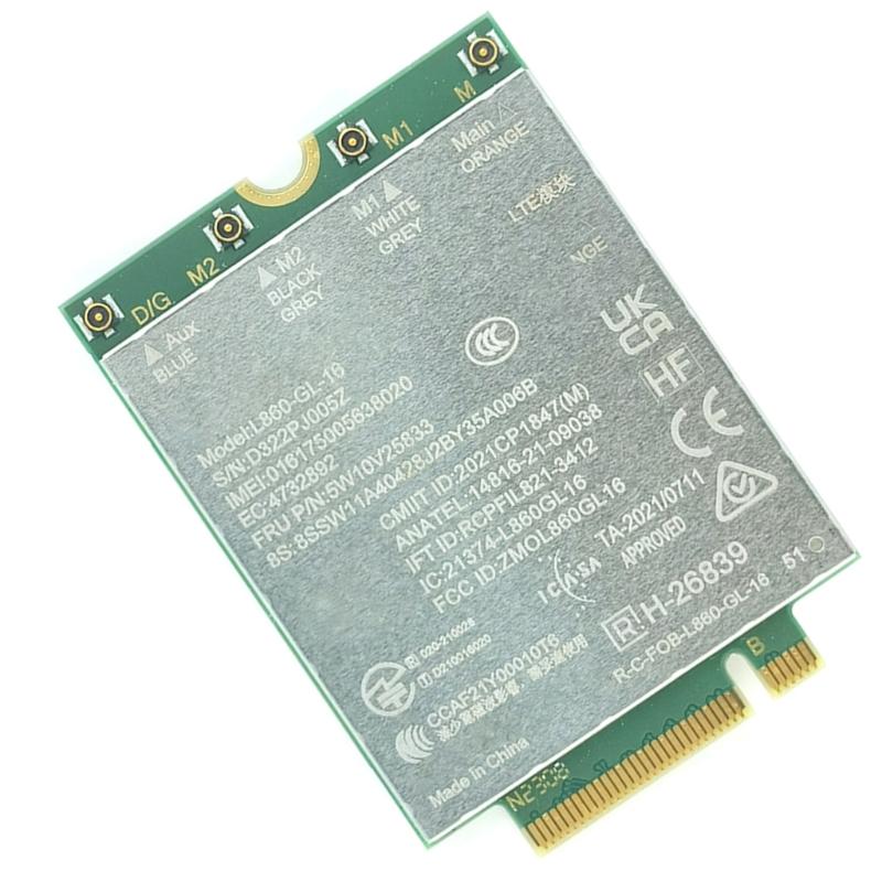 L860-GL-16 4G LTE Module Fast Speed For PC Integration Offering Gigabit Download Speeds for L13 P14S P16 T14 T16