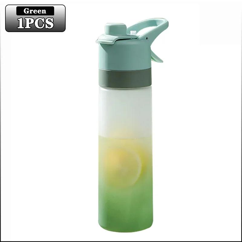 Children's Mug Outdoor Portable Sports Water Bottle Gradient Jet Mug Outdoor Sports Fitness Mug Gradient Frosted Straw Cup