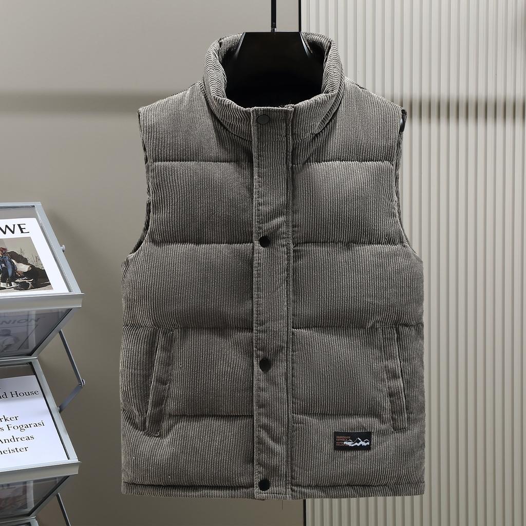 Thick Vest, Autumn and Winter Casual Men's Jacket, Fashionable Sleeveless Jacket, Warm Cotton Vest