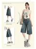 Women's High-Waist Loose Wide-Leg Cropped Jeans - Summer 2025 Slimming Straight Fit