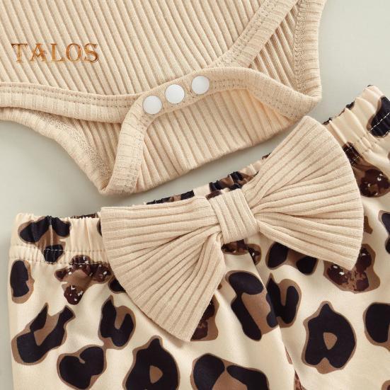 3 Pcs/Set Children Top Pants Headband Suit for 0-24 Months Floral Printing Flared Trousers High Collar Knitted Bodysuit Bow Headband Photo Prop