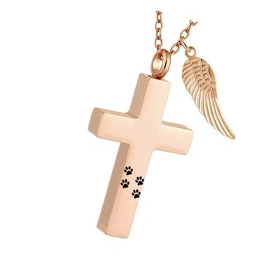 Pet Memorial Pendant Necklace Rustproof Metal Locket Necklace Urn Storage Case For Ashes And Dog Cats Loss Remembrances