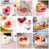50Pcs Dessert Cups with Lids Spoons 6oz/180ml Mini Reusable Dessert Pots Clear Plastic Parfait Appetizer Cup for Dessert Pudding