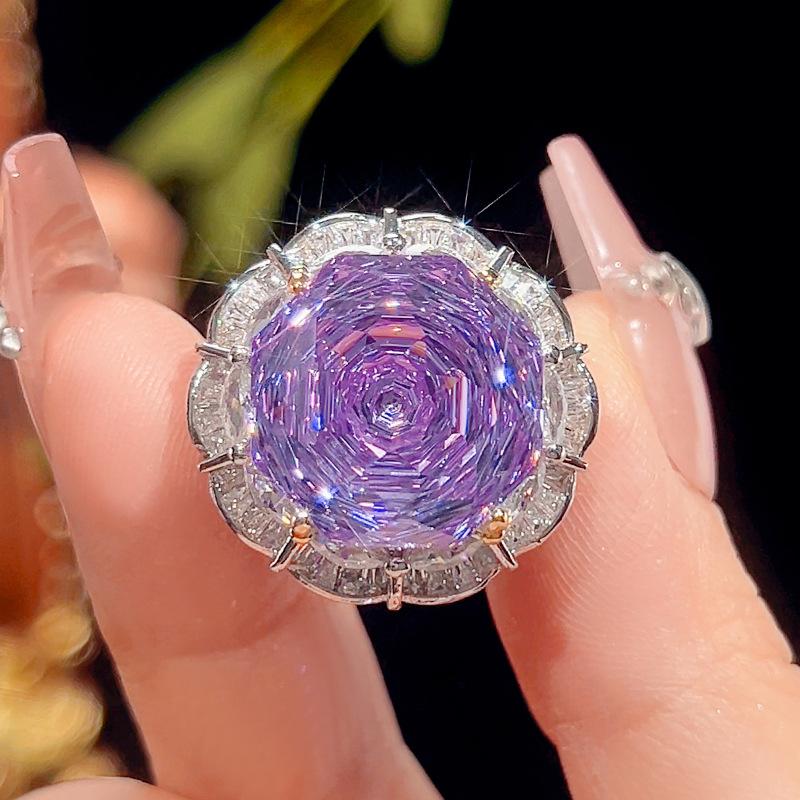 Schmuck Kupferboden Vergoldet Rosenschliff Roland Temperament Leichter Luxus Anzug Damen 16-10M