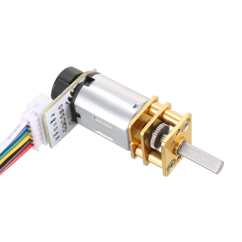 DMiotech GA12-N 20V DC 12V 100RPM Geared Motor with Encoder for RC Cars, Robot Models, and DIY Engines