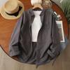 Women's Long-Sleeve Single-Breasted Shirt - Brushed Solid Color, Casual Slim Fit for Autumn/Winter 2025.