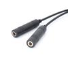 Black Aviation Headset GA Dual Plugs to Airbus 5 Pin XLR Headset Adapter