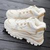 Winter Herbst Warme Damen Verdickte Sportschuhe High Top Dicke Sohle Kleine Weiße Schuhe Rutschfest Freizeit Warm Sportschuhe