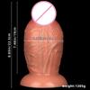 23 * 10CM Large And Oversized Anal Plug Penis Liquid Silicone Dual Hardness Simulation Oversized Dildo Adult Sex Toy