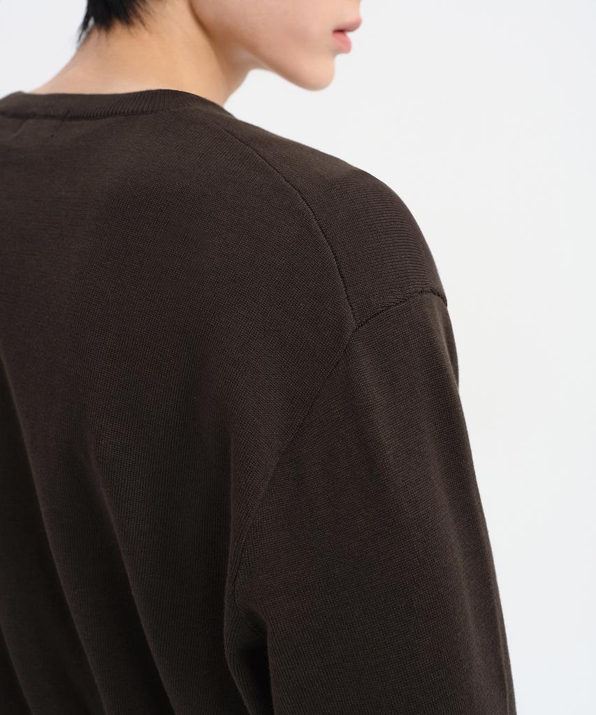 MUSINSA STANDARD Washable Supima Cotton Crew Neck Knit [Brown]