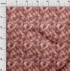 oneOone Cotton Cambric Dark Rose Brown Fabric Tropical Fabric For Sewing Printed Craft Fabric By The Yard 42 Inch
