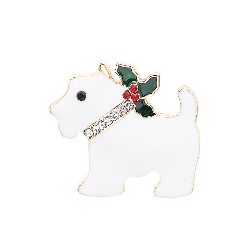 Versatile Cartoon Christmas Tree Brooch with Alloy & Diamonds for Halloween & Christmas