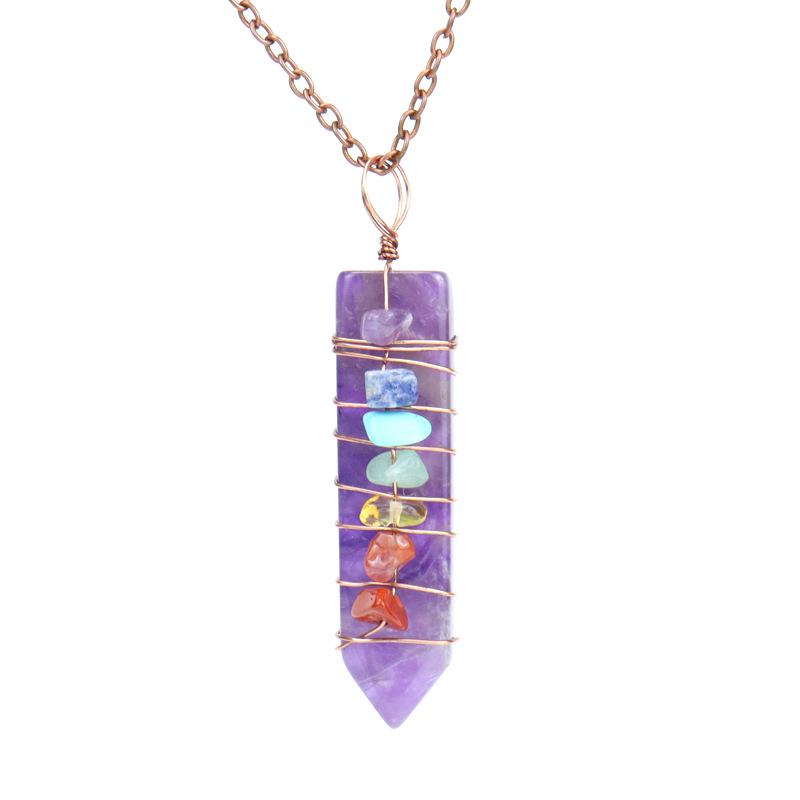 TikTok Live Handcrafted Rose Quartz Crystal Sword Pendant Necklace