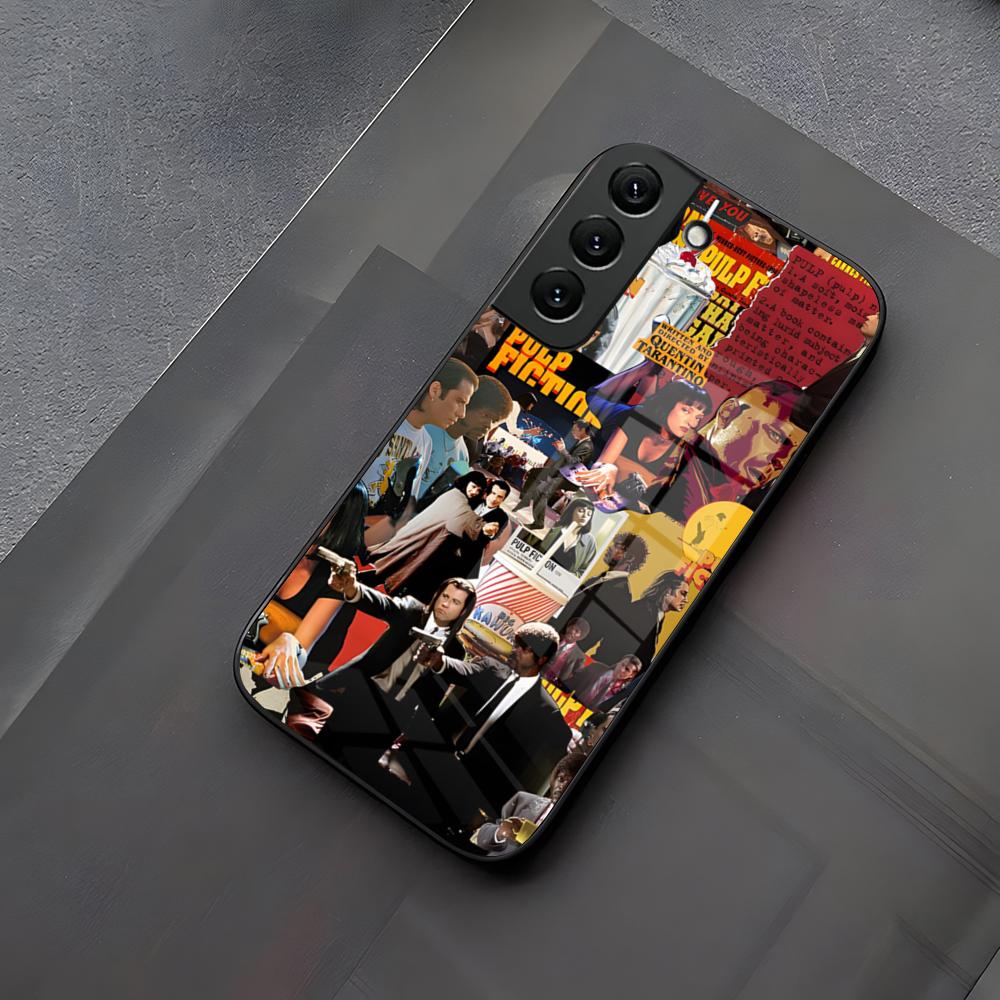 Movie Pulp Fiction Phone Case Glass For Samsung Galaxy S23 S25 S24 S21 S22 S20 Ultra Fe Plus A34 A15 A25 A52 A53 M54 Cover