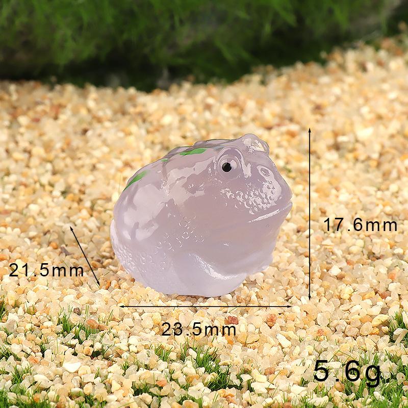 

Светящаяся лягушка Мини-украшение Жаба Смола Микро-пейзаж Украшение Смола Изделия Мох Аквариум Аксессуары Для Акваскейпа фиолетовый