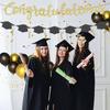 Graduation Banner-Gold Glitter Congratulation Banner -Class of 2025 Congratulations Decorations,congrats Grad Banner for Party Supplies Graduation