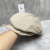 Loose Feeling Retro Pleated Newsboy Hat Female Autumn Niche Artist Hat Large Version Duck Tongue Beret Showing Small Face