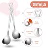 Patelai 12 Pieces Heart Shaped Spoon Stainless Steel Tea Flatware Set, 5.7 Inch Coffee Sugar Spoon Ice Cream Cake Dessert Stirring for Home,