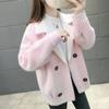 Mink Fleece Women's Coat Knitted Short Style New Spring, Autumn, Winter Plaid Wear Set Suit Collar