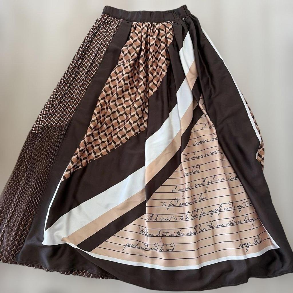 Used eimy istoire Geometric Scarf Asymmetrical Skirt