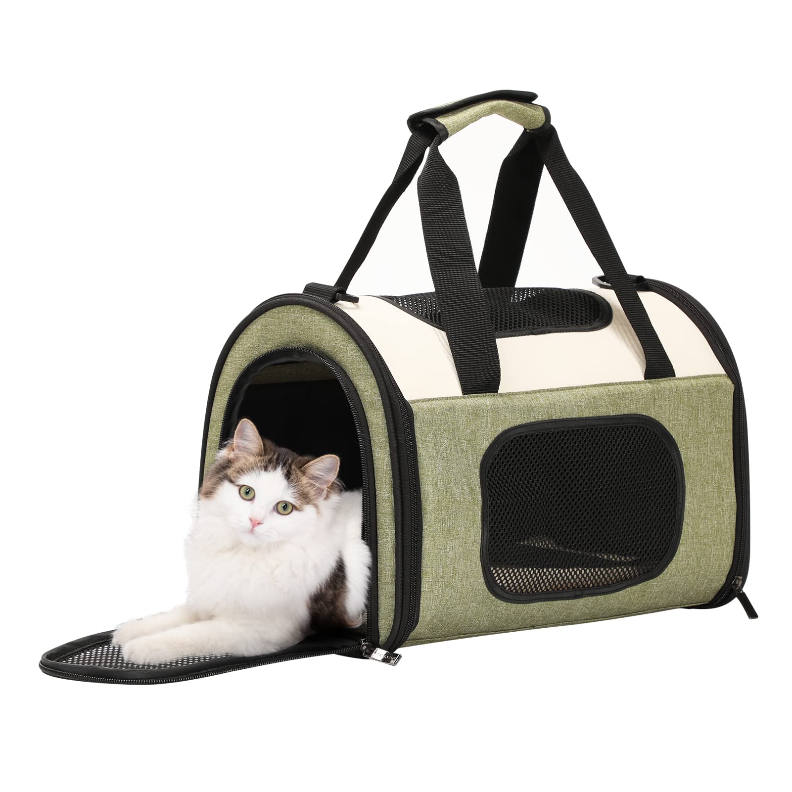 

Petsfit Safe Carry Bag for Small and Pet Carrier Shoulder Foldable Soft to the Dogs, Cats, Rabbits, Lightweight, Non-deformable, Bag, Handbag, Bag, зелений