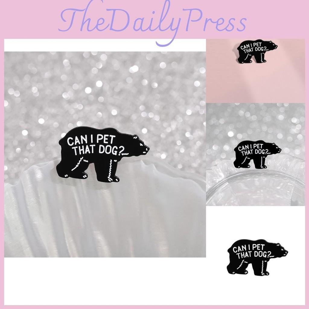 Dog Colorful Whimsical Bear Brooch Alloy Cartoon Accessory For Outfits Fun