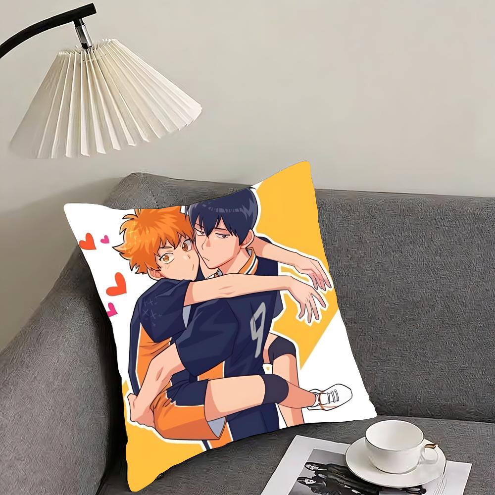 Poszewka na poduszkę Haikyuu Dwustronna pluszowa poszewka na poduszkę – Do samochodu, sofy, sypialni, idealna na prezent.