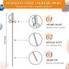 Stainless Steel Cocktail Pick Shape Fruit Sticks, Bar Tools, Drink Stirring Sticks, Martini Picks, Party Wedding Accessory
