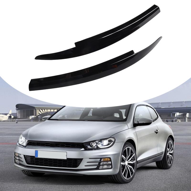 Headlight Eyelid Enhance Your Car\'s Look with Car Headlight Eyebrow Eyelid Cover Trim for Scirocco 2009 2017 2Pcs