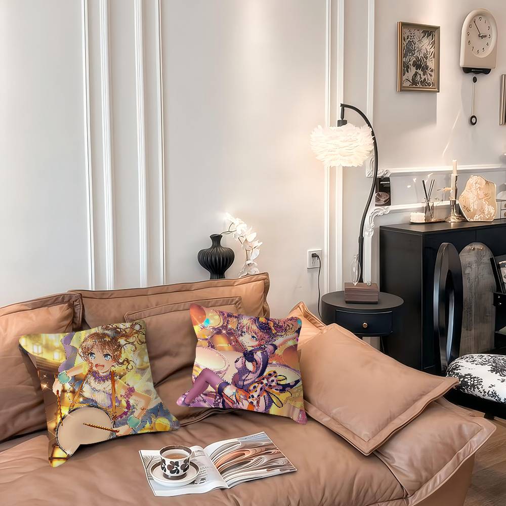 Yamabuki Saaya Office Cushion Pillowcase Car Cushion Cover45X45CM Lumbar Pillowcase Sofa Pillowcover