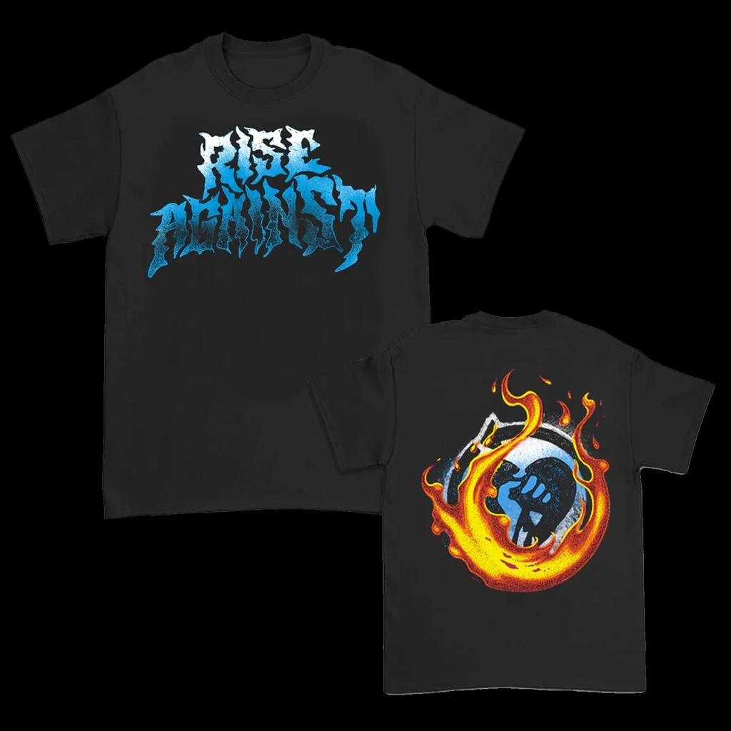 Fashion Hip Hop  Usa Rise Against Punk Band Graphic Unisex Womens Cotton TShirt Streetwear Vintage Fashion Unisex Summer Casual Tee
