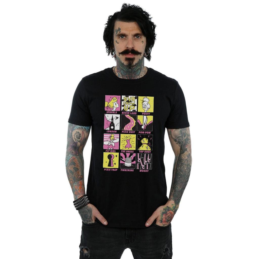 Disney Mens Tinkerbell Squares T-Shirt