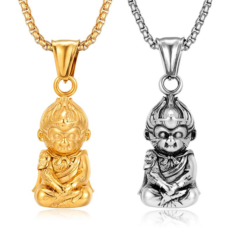 Black Myth Sun Wukong Hellfire Pendant Retro Zodiac Monkey
