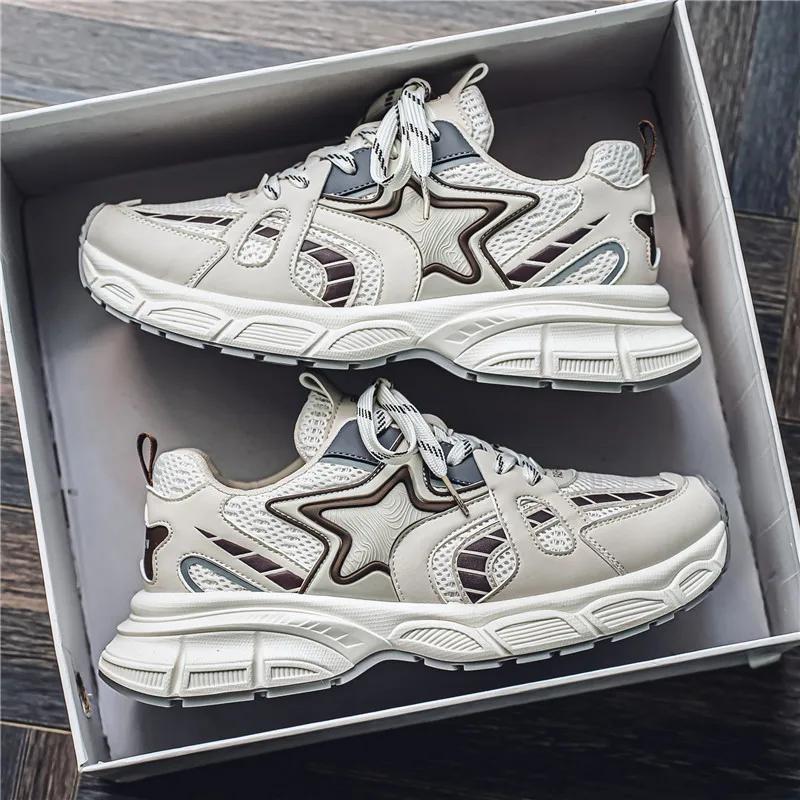 Modeschuhe Herren Sneakers Männliche Freizeitschuhe Herrenschuhe Tenis Luxusschuhe Trainer Race Atmungsaktive Schuhe Mode Slipper Laufschuhe für Herren