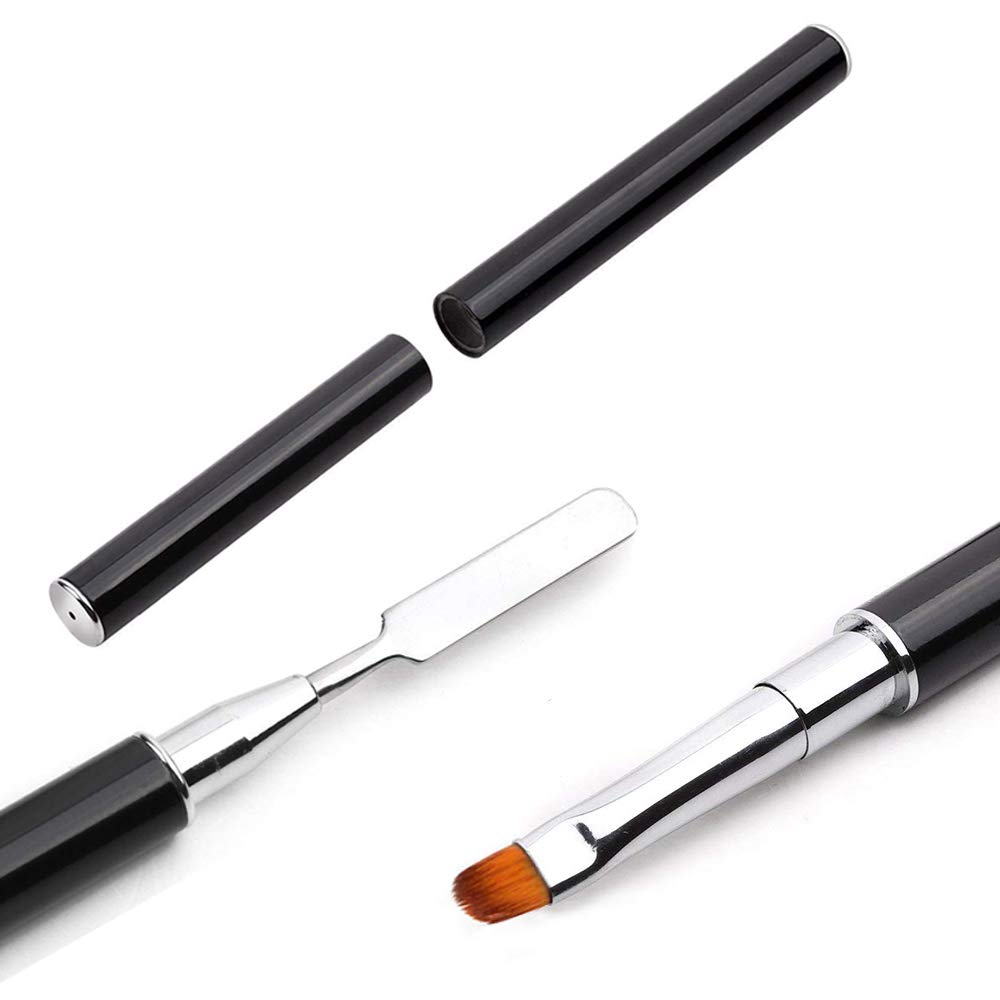 Bestbeauty Round Polygel Brush: Polygel Brush And Picker Dual-Use Acrylic Gel Uv Nail Brushes Nail Tool For Polygel Acrylic Uv Gel Nails Extension B