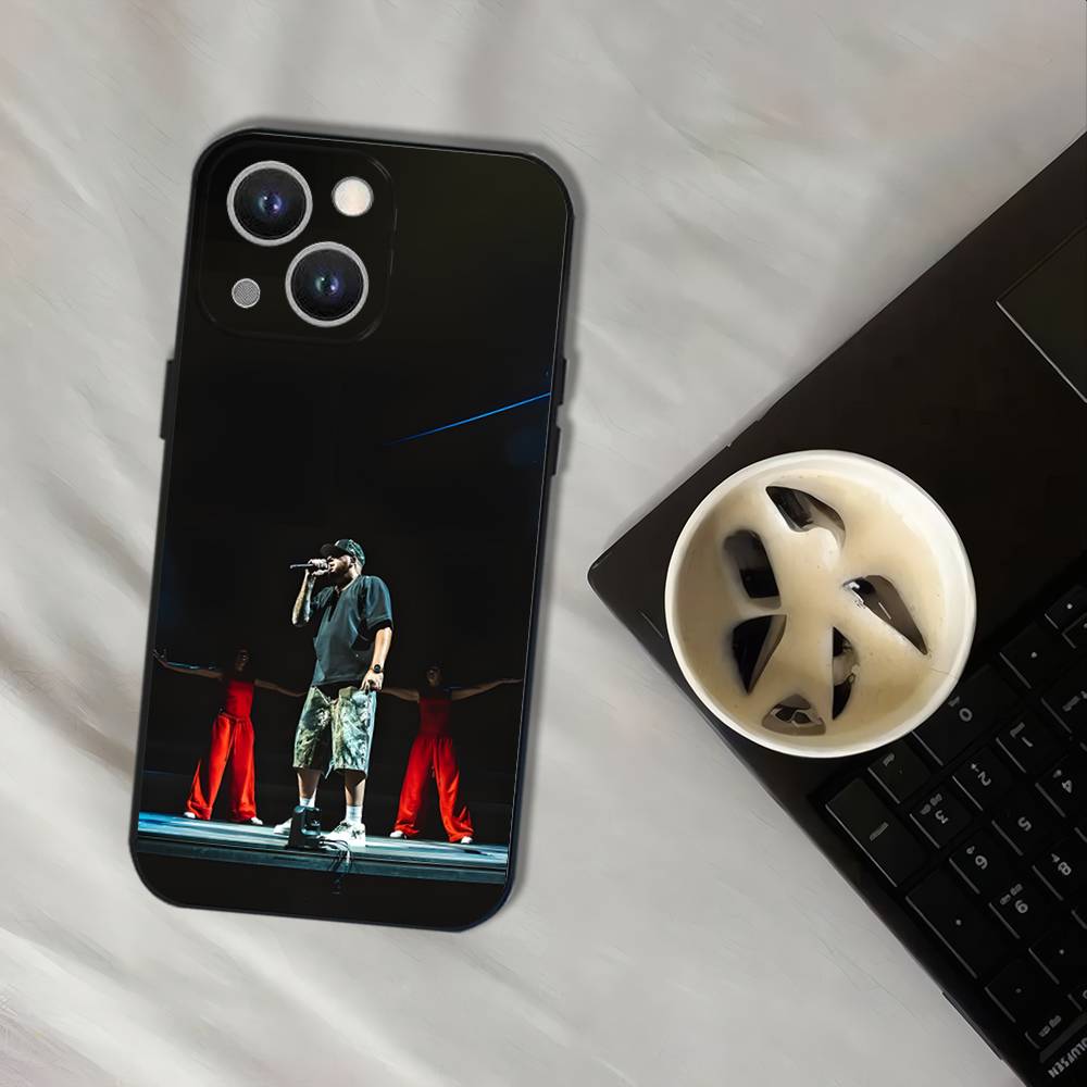 Rapper Maka Aura 2025 Tour Wear-resistant Phone Case For iPhone 17,16,15,14,13,12,11,Pro,XS,Max,XR,Plus Black Soft Cover