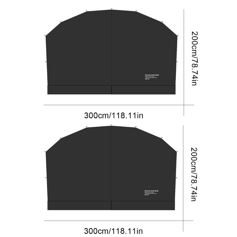 Outdoor Silver Coated Canopy Rainproof Sunscreen Self-driving PU3000MM Awning For Camping Dome Shelter Sunshade Beach Tent Dome