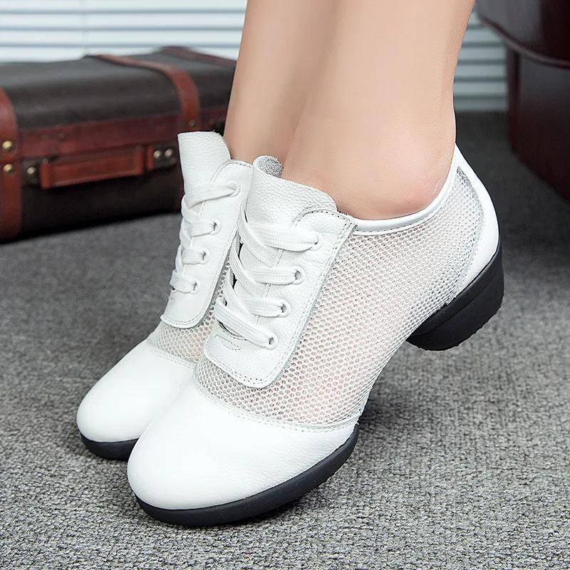Sapatos de Dança Femininos Sapatos Casuais para Meninas Sapatos de Dança de Salto Alto para Mulheres Sapatos de Ballet Quadrado Jazz Moderno ao Ar Livre para Meninas