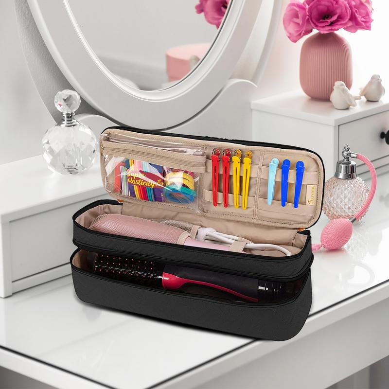Bag Double Layer Travel Integrated Hair Dryer Storage Curling Iron Double layer Storage Bag Portable Travel Case Organizer Bag