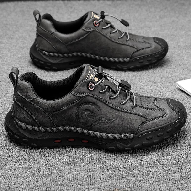 Herre Spaltlær Casual Lærsko Herre Komfortabel Kjøresko Herre Flats Sko Business Formelle Sko