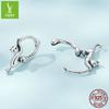 S925 Sterling Silver Cat Ear Buckle Female, Cute Fun Animal Earrings Earrings Sce1488