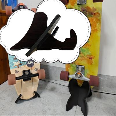 Skateboard Rack Accessories Space Saving Stable Garage Sponge Cross Frame Construction Easy Assembly