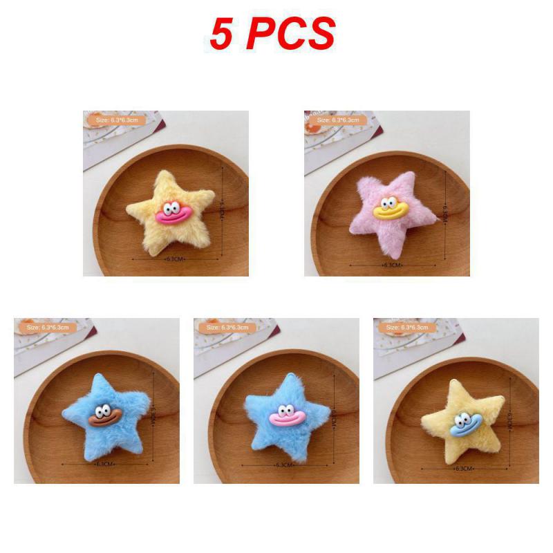 1/3/5Pcs Autumn Winter Hair Clips For Girl Woman Waterdrop Square Barrettes Solid Color Faux Fur BB Hairpins Soft Hair Accessory