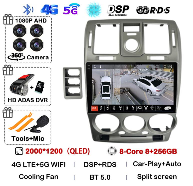 Android 14 Auto Carplay WIFI+4G For HYUNDAI GETZ 2002-2008 2009 2010 2011 Car Radio Multimedia Video Player GPS Stereo Head Unit