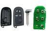 Compatible with Jeep Cherokee: 4+1 Button Smart Card with 4A Chip and 433MHz Remote Key